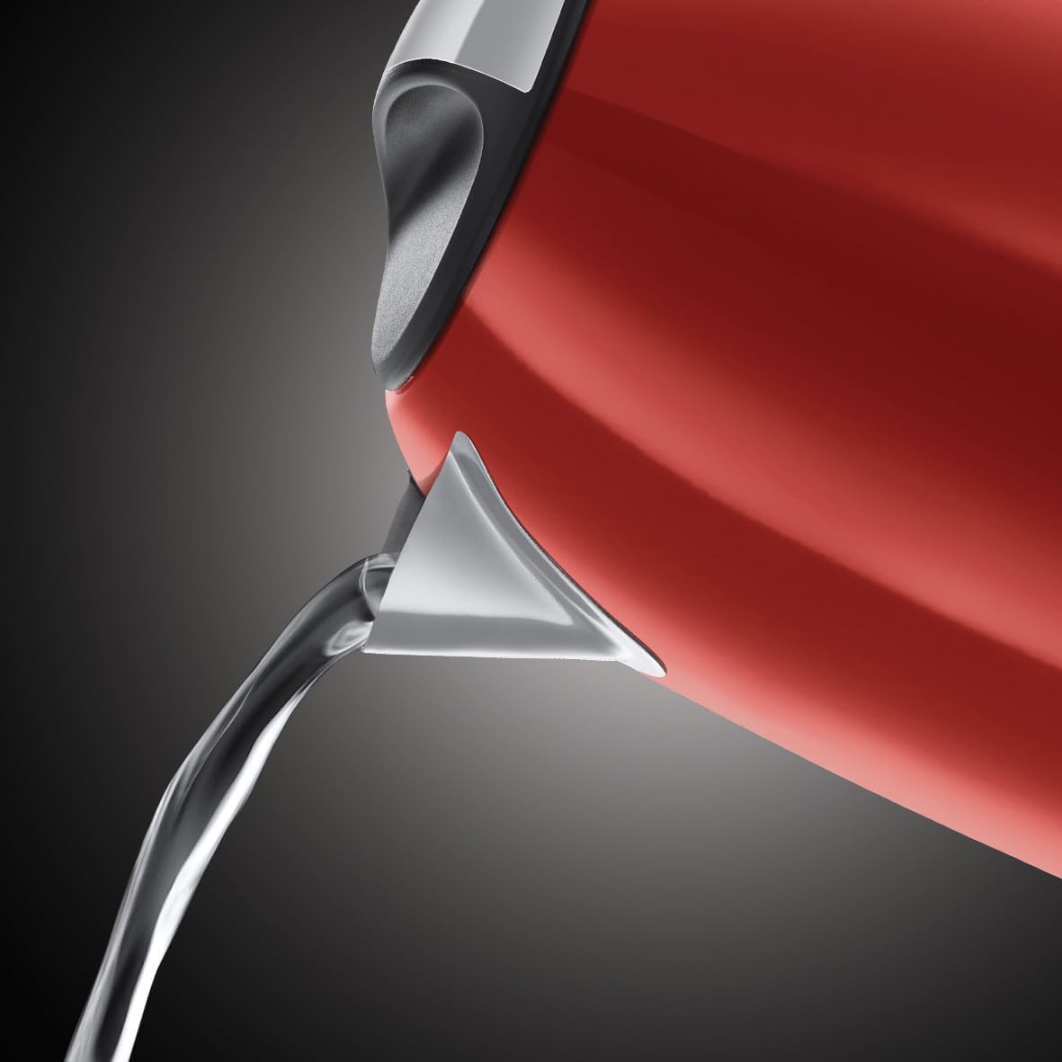Russell Hobbs Çajnik Elektrik 1.7L Flame Red – Vlim i Shpejtë, Kursim Energjie, 2400W, Grykë Anti-Pikim, Filtrë Kundër Gëlqeres, Bazë 360°, Dizajn Elegant