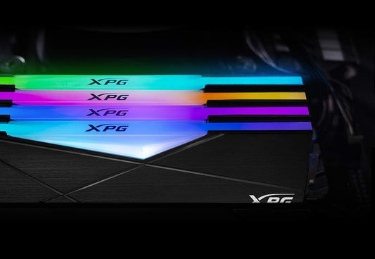 Memorie RAM ADATA XPG SPECTRIX D55 DDR4 RGB 16GB (2x8GB) 3200MHz – Performancë e Lartë për Gaming, Heatsink Metalik, Mbështet XMP 2.0, për Desktop, E Zezë