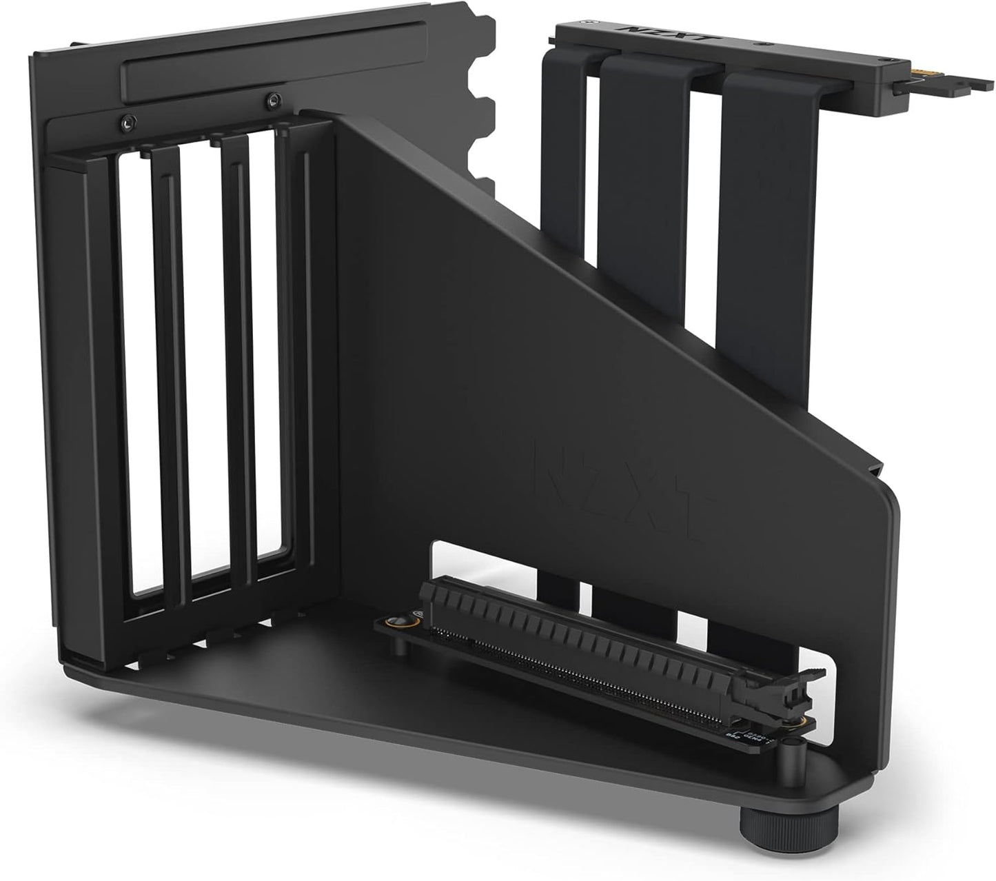 Komplet për montimin vertikal të kartës grafike NZXT – Kabllo PCIe 4.0x16 175 mm – Mbajtëse për GPU – Kllapë prej çeliku të qëndrueshëm – Ngjyrë e zezë