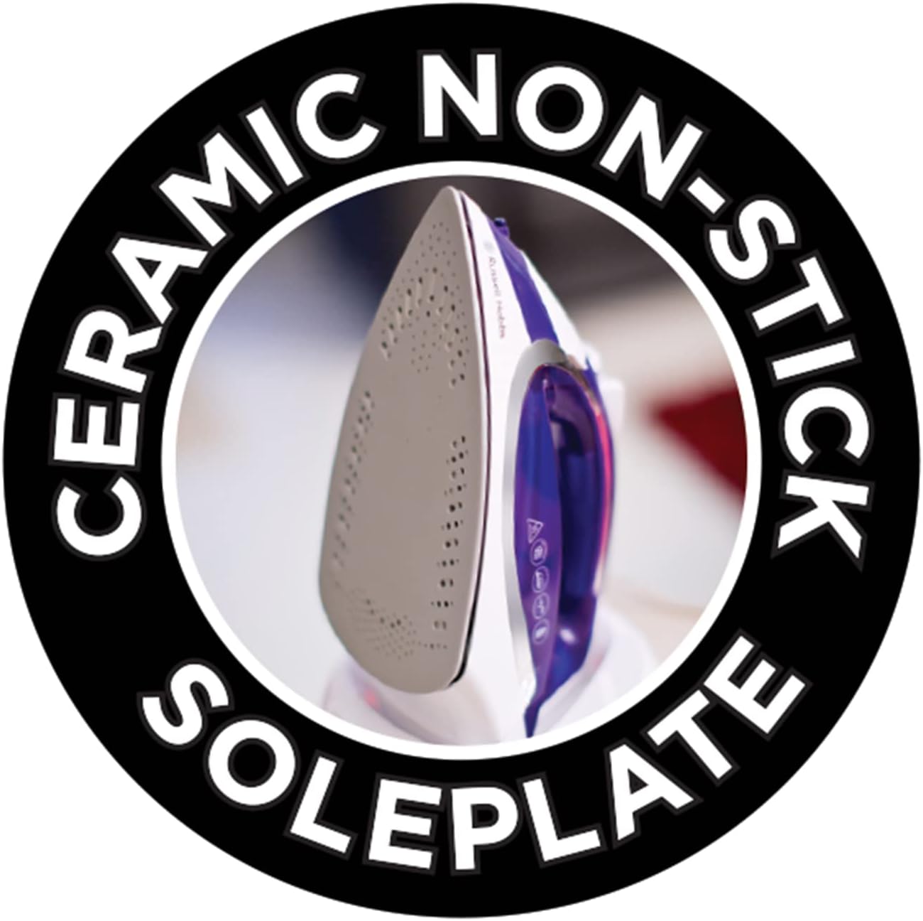 Pegëll me avull pa kabell Russell Hobbs Freedom | Karikohet shpejt në 5 sekonda | Avulli gati në 30 sekonda | Pllakë qeramike jo-ngjitëse | Shtypje avulli 135g | Avull i vazhdueshëm 40g | Rezervuar uji 300ml | 2400W | Modeli 23300