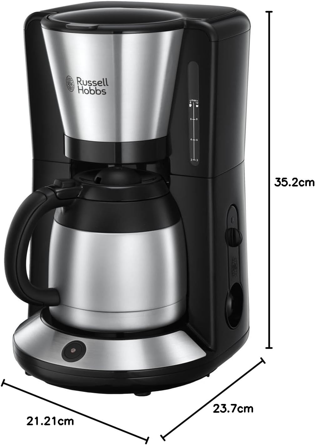 Makineri Kafeje Russell Hobbs Adventure 24020-56 – Me Kana Termike 1.0L, 8 Filxhanë, Teknologji Shpërndarjeje të Barabartë të Ujit, Ndalim Rrjedhjeje, Fikje Automatike, 1100W