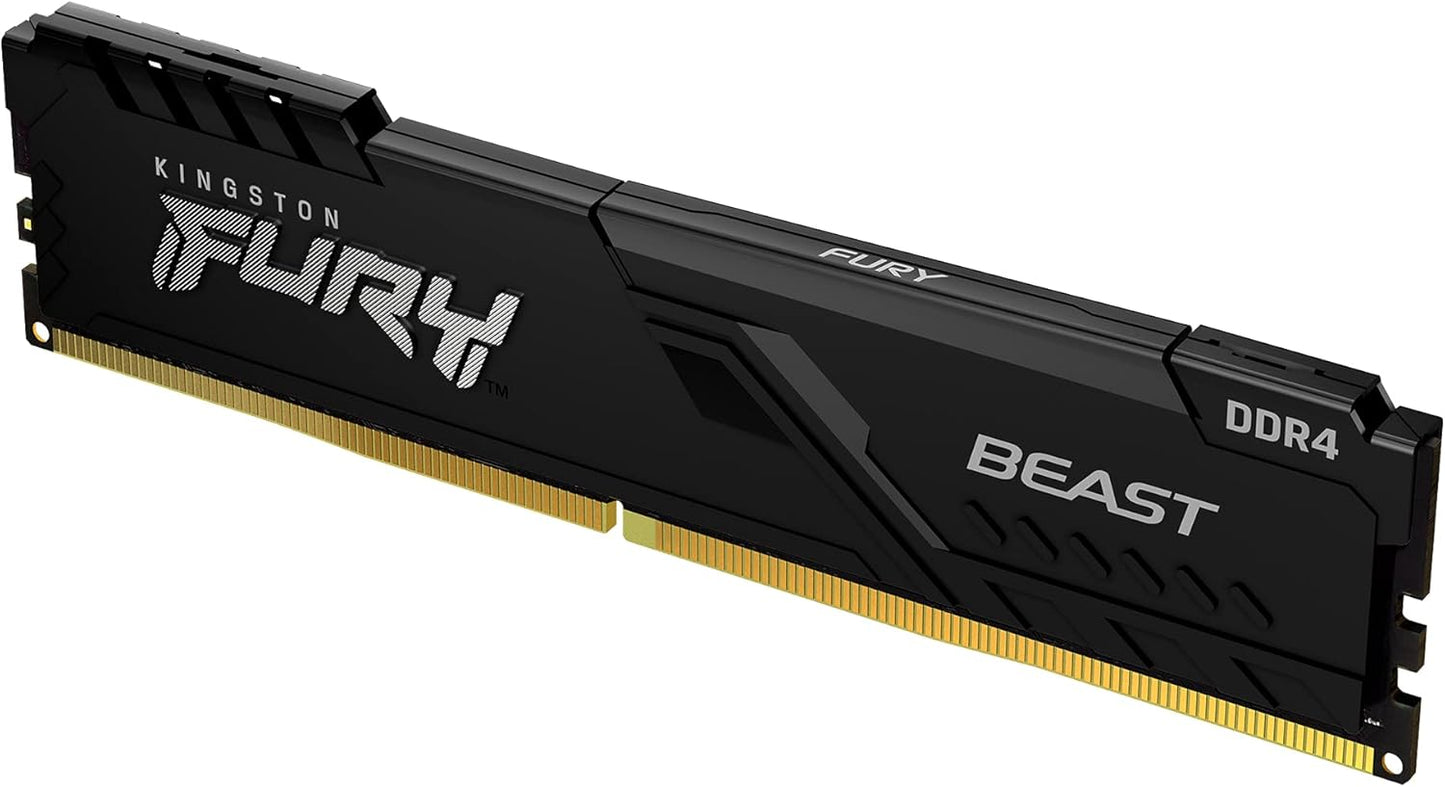 Memorie RAM Kingston FURY Beast 32GB (2x16GB) DDR4 3200MHz CL16 për Desktop – Kit me 2 Module (KF432C16BB1K2/32)
