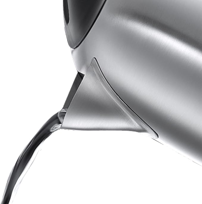 Çajnik Elektrik Russell Hobbs me Çelik të Lëmuar dhe Ngjyrë të Zezë, 1.7L, Pa Tel, Me Dorezë të Zezë | Zierje e Shpejtë 3KW | Filtër Kundër Kalçifikimit i Lëvizshëm dhe i Lahet | Kapak i Hiqshëm | Hapur për Derdhje të Përkryer | Modeli 23910