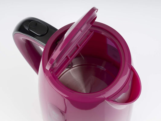 Korona 20134 Çajnik elektrik | Kapacitet 1.7 litra | Stil retro | Ngjyrë tërheqëse | Fuqi e lartë 2200 Watt | Bazë rrotulluese 360° | Ngjyrë: Berry