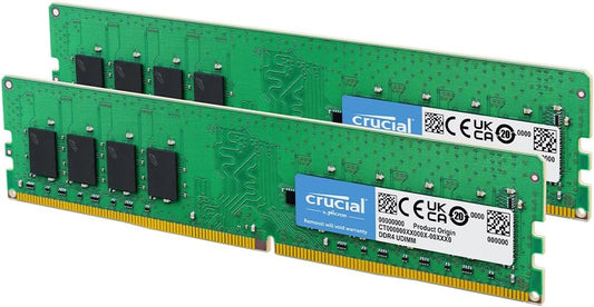 Crucial 32GB DDR4 RAM Kit (2x16GB) – 3200MHz CL22 – RAM Memorie me performance te larte për kompjuter