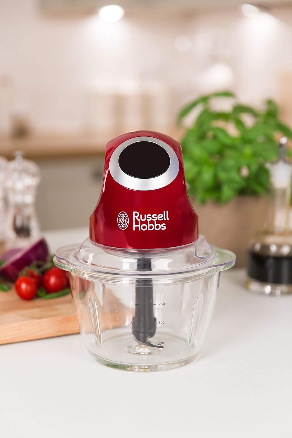 Grirëse Elektrike Russell Hobbs Desire Red – Me Enë Qelqi dhe Kapak Ruajtjeje (500 ml)