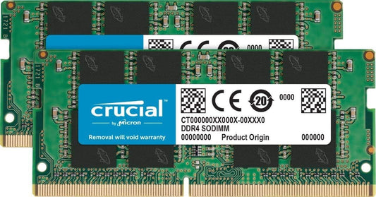 Paketë memorie Crucial me 32GB (2x16GB) DDR4 PC4-21300 2666MHz DR x8 SODIMM