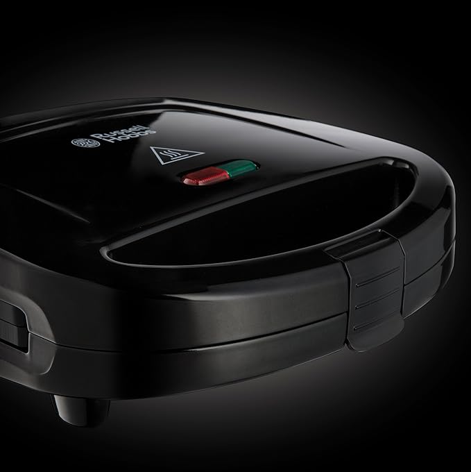Russell Hobbs Pjekës Sanduiçesh / Pajisje për Tosta – Përgatit 2 Tosta, Pret dhe mbyll, Pllaka jo ngjitëse për pastrim të lehtë, Ruajtje në pozicion vertikal, Drita për ndezje dhe gatishmëri ngrohjeje, Dorezë me kapëse mbyllëse, 760W, Modeli 24520