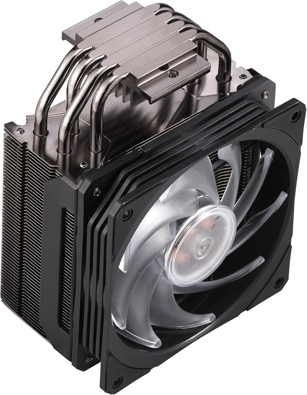 Ftohës CPU Cooler Master Hyper 212 RGB Black Edition me Mbështetje LGA1700, 4 Tubacione Termike dhe Ventilator RGB SF120R – Konfigurim Opsional Push-Pull