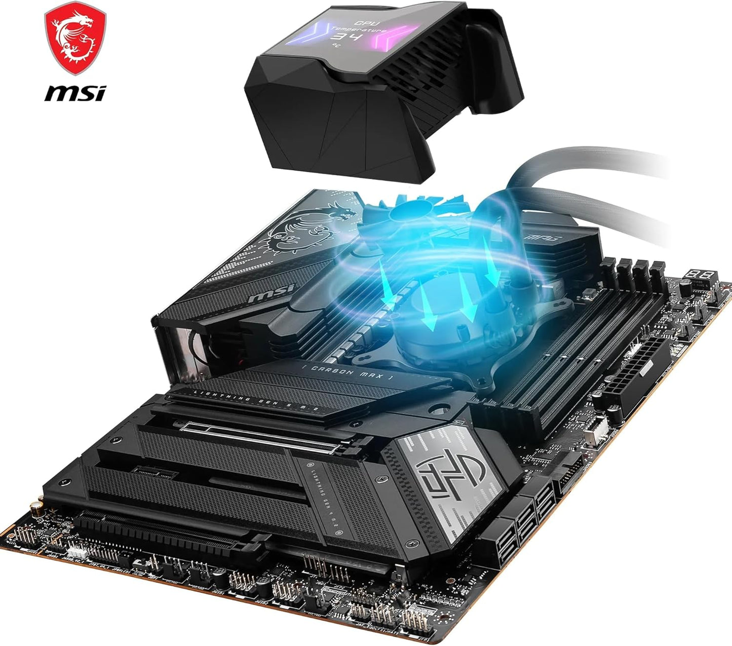 MSI MPG CORELIQUID D360 – Ftohës AIO 360mm me Lëng për Procesor – Me Ekran LCD të Personalizueshëm dhe Ndriçim ARGB