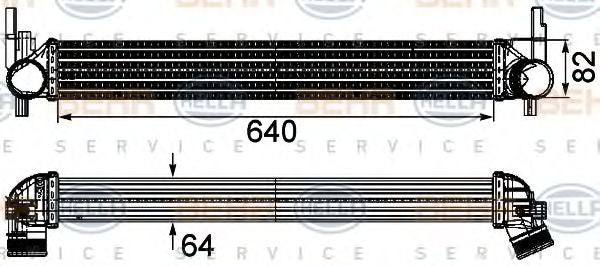 HELLA 8ML 366 470-781 Intercooler – për Audi A1, VW Polo, Škoda Fabia, Rapid, Roomster, SEAT Ibiza dhe Toledo
