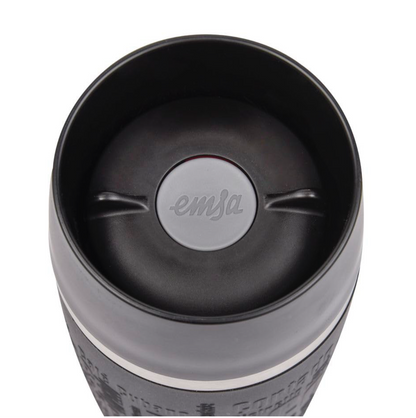 Emsa shishe termo “Termos udhetimi” 12.2 fl.oz (360 ml) në ngjyrë të zezë.