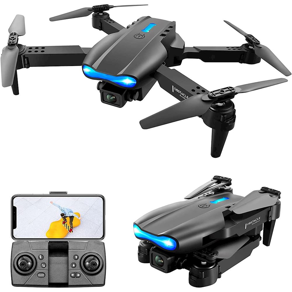 Lodër Dron E99 Pro me 2 kamera 720p,GPS kthimi,lidhet me aplikacion në telefon, i përshtatshëm për femije mosha +14, rrotullime 360•,Headless Mode, Ngritje / Zbritje nga toka automatike,fotografon dhe incizon.