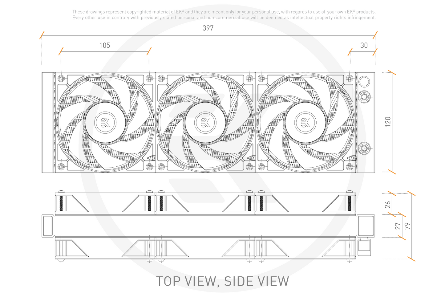 Sistem Ftohës Me Ujë EK AIO Elite 360mm D-RGB – All-in-One për CPU, me Fana EK-Vardar me Performancë të Lartë PWM, Kompatibil me Intel dhe AMD AM4/AM5 Ngjyre e zeze dhe Ari i shkelqyeshem