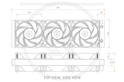 Sistem Ftohës Me Ujë EK AIO Elite 360mm D-RGB – All-in-One për CPU, me Fana EK-Vardar me Performancë të Lartë PWM, Kompatibil me Intel dhe AMD AM4/AM5 Ngjyre e zeze dhe Ari i shkelqyeshem