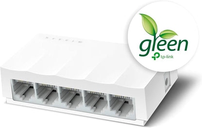TP-Link LS1005 – Switch i Rrjetit Fast Ethernet, 5 Porta, 10/100 Mbps, Dizajn për Tavolinë, Plug and Play
