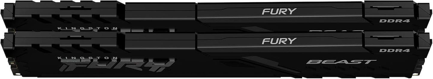 Memorie RAM Kingston FURY Beast 32GB (2x16GB) DDR4 3200MHz CL16 për Desktop – Kit me 2 Module (KF432C16BB1K2/32)