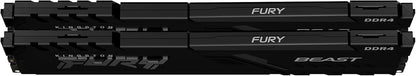 Memorie RAM Kingston FURY Beast 32GB (2x16GB) DDR4 3200MHz CL16 për Desktop – Kit me 2 Module (KF432C16BB1K2/32)