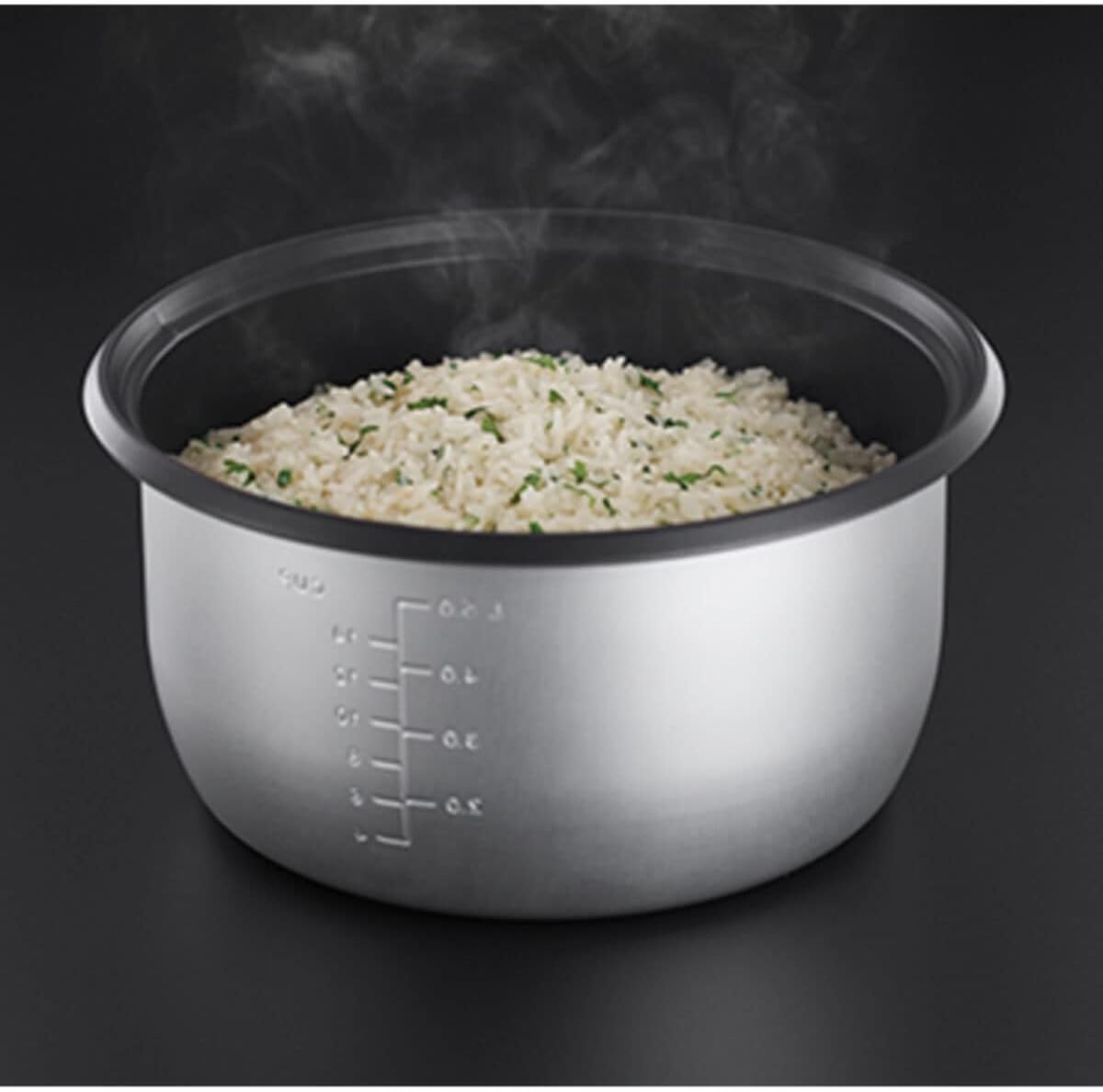 Russell Hobbs Maxicook – Gatuese Orizi për Familje (5L, 14 Pjesë, 1000W) | Përfshin Lugë dhe Kapak | Funksion Automatik Ndalesë dhe Mbajtje të Ngrohtë | Ideal edhe për Perime, Peshk dhe më shumë | Tenxhere Jo-ngjitëse