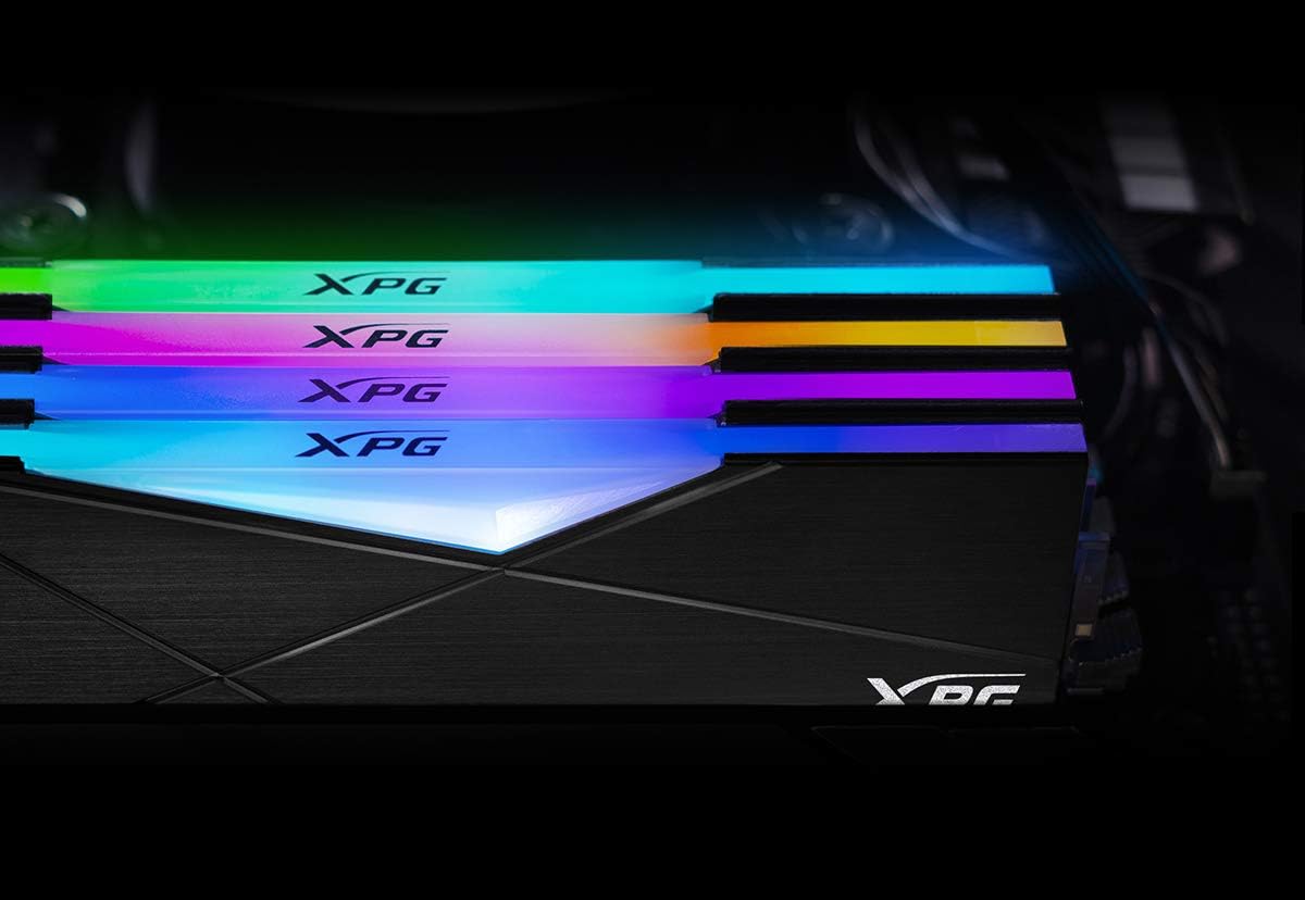 Memorie RAM ADATA XPG SPECTRIX D55 DDR4 RGB 16GB (2x8GB) 3200MHz – Performancë e Lartë për Gaming, Heatsink Metalik, Mbështet XMP 2.0, për Desktop, E Zezë