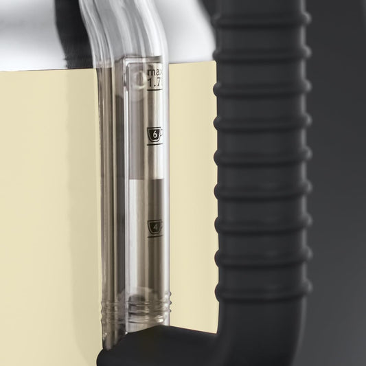 Çajnik Russell Hobbs [1.7L, 2400W] në Stil Retro, Ngjyrë Krem dhe Çelik i Lëmuar | Funksion Ngrohje e Shpejtë | Dizajn Vintage me Ekran Temperaturë Uji | Tregues i Jashtëm i Nivelit të Ujit | Modeli 21672-70