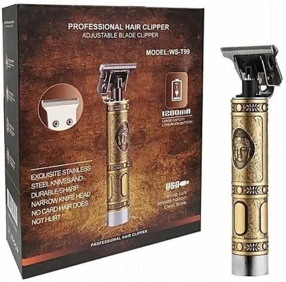 Makinë Profesionale për Prerje Flokësh dhe Mjekre WS-T99 – Gold