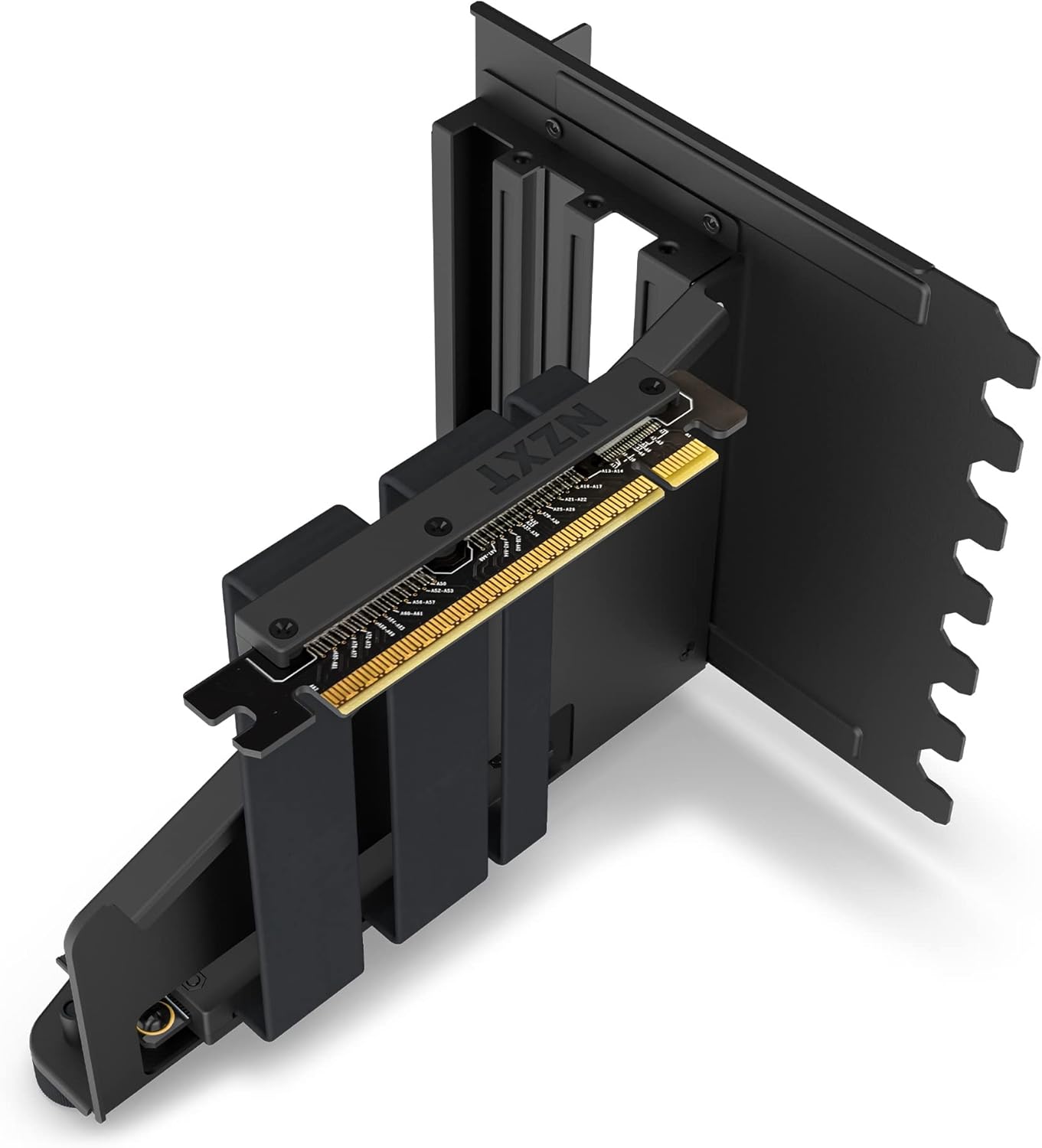 Komplet për montimin vertikal të kartës grafike NZXT – Kabllo PCIe 4.0x16 175 mm – Mbajtëse për GPU – Kllapë prej çeliku të qëndrueshëm – Ngjyrë e zezë
