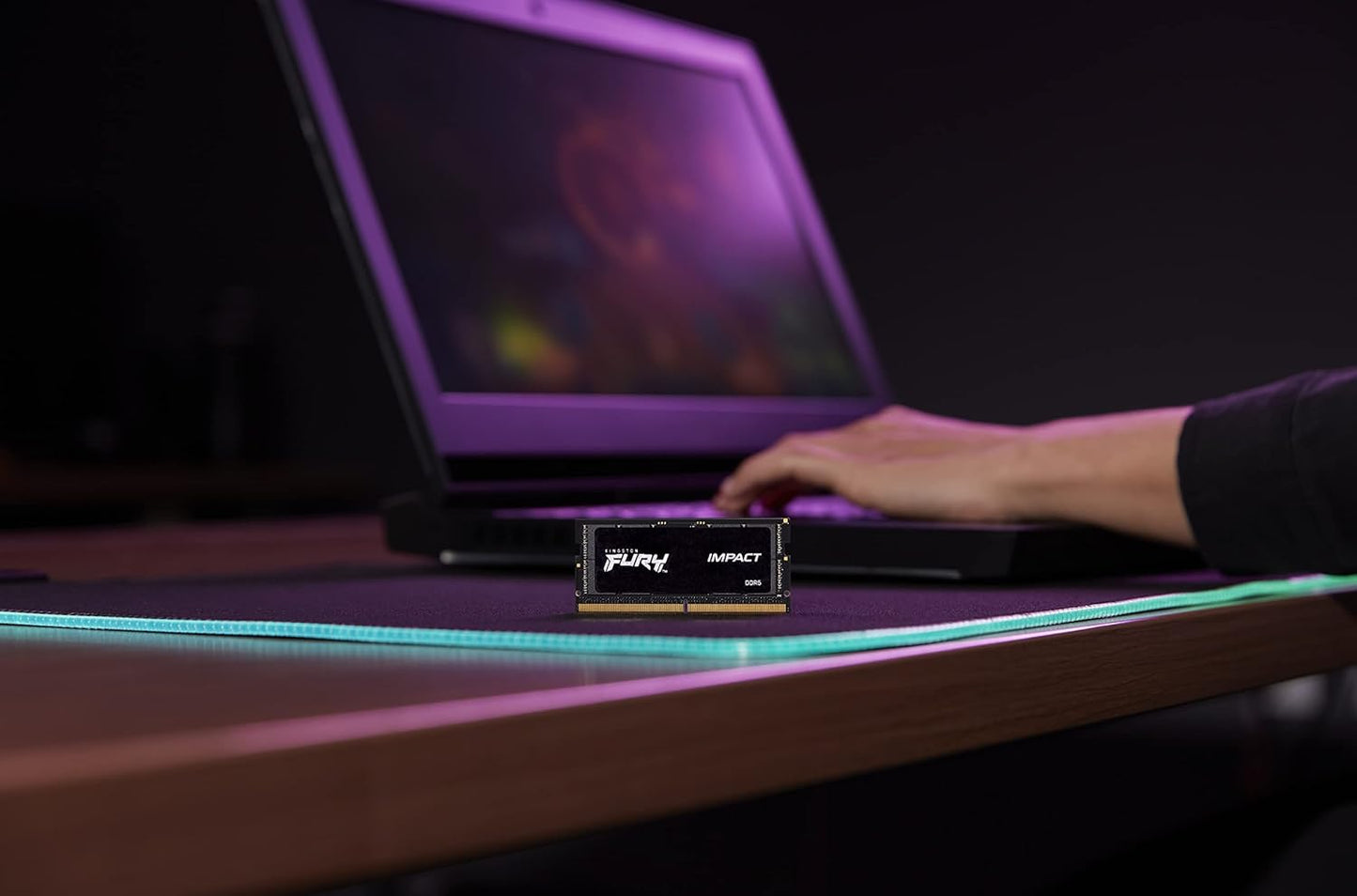 Memorie RAM Kingston FURY Impact 16GB DDR5 4800MT/s CL38 SODIMM për Notebook dhe Gaming – Moduli i Vetëm, E Zezë (KF548S38IB-16)