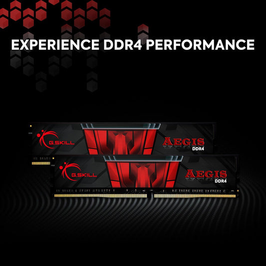 G.SKILL AEGIS Seria DDR4 RAM (XMP) 32GB (2x16GB) 3200MT/s CL16-18-18-38 1.35V Memorie për Kompjuter Desktop Intel/AMD U-DIMM (F4-3200C16D-32GIS)