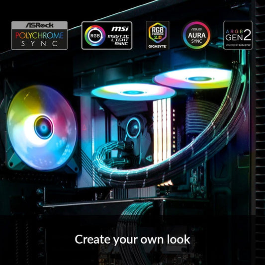 ARCTIC Liquid Freezer II 280 A-RGB – Ftohës me ujë "All-in-One" për procesor, me përputhshmëri të gjerë – Ndriçim A-RGB, pompë efikase me kontroll PWM, shpejtësi ventilatorësh: 200–1900 RPM – I përputhshëm me LGA1700 – Ngjyrë e zezë