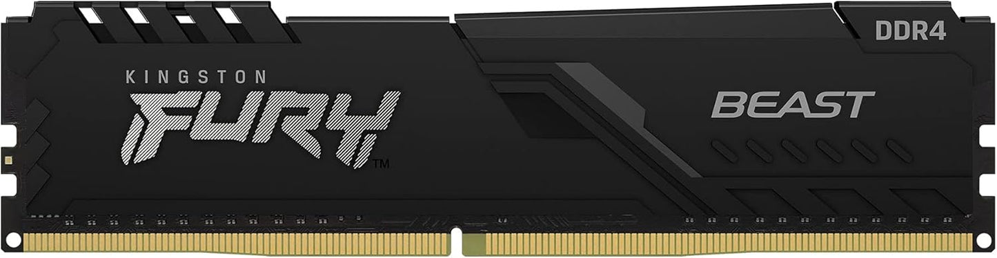 Memorie RAM Kingston FURY Beast 32GB (2x16GB) DDR4 3200MHz CL16 për Desktop – Kit me 2 Module (KF432C16BB1K2/32)