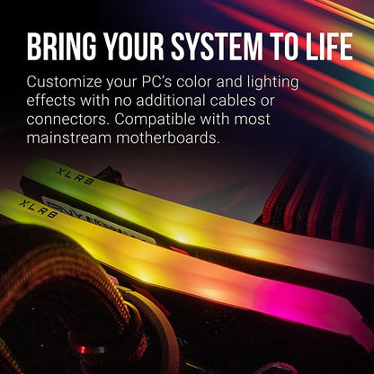 Memorie RAM PNY XLR8 Gaming 16GB (2x8GB) DDR4 3200MHz (PC4-25600) CL16 1.35V RGB Dual Channel për Desktop (DIMM)