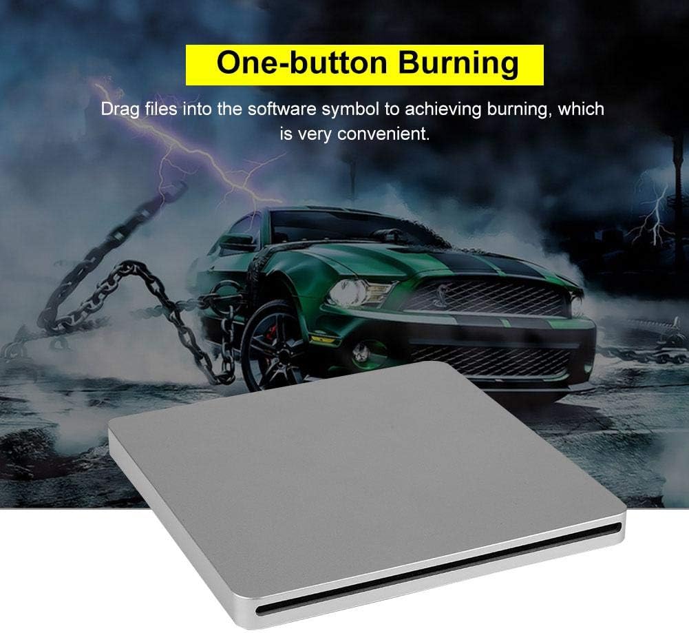 Cigemay Njësi Optike Kompjuterike e Jashtme DVD – Regjistrues/Shkrues i Qetë me Type-C për Mac OS X SE / ME / 2000 / XP dhe Windows 8 / 10 / 11, Default