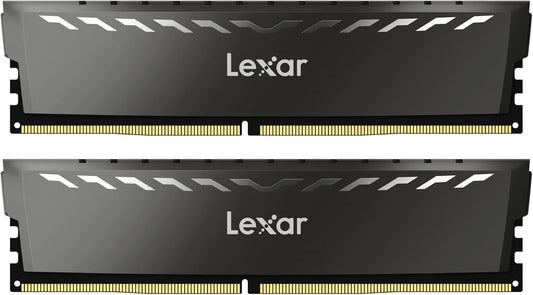 Lexar THOR DDR4 RAM 16GB Kit (2x8GB) 3200 MHz, DRAM 288-Pin UDIMM Memorie për Desktop, XMP 2.0 Memorie Kompjuterike me Performancë të Lartë, CL16-18-18-38, 1.35V (LD4BU008G-R3200GDXG)