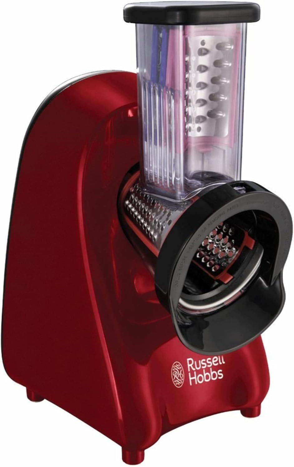 Russell Hobbs Desire Slice & Go – Grirës dhe Prerës Elektrik 2-në-1, Me 3 Aksesorë Inoksi, Ngjyrë e Kuqe, 22280-56