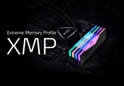 Memorie RAM ADATA XPG SPECTRIX D55 DDR4 RGB 16GB (2x8GB) 3200MHz – Performancë e Lartë për Gaming, Heatsink Metalik, Mbështet XMP 2.0, për Desktop, E Zezë