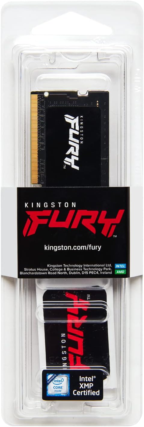 Memorie RAM Kingston FURY Impact 16GB DDR5 4800MT/s CL38 SODIMM për Notebook dhe Gaming – Moduli i Vetëm, E Zezë (KF548S38IB-16)