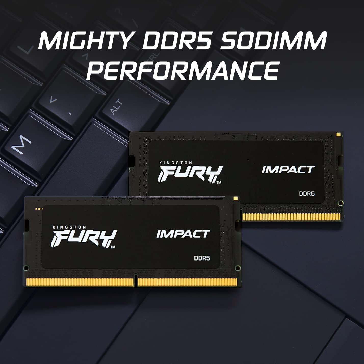 Memorie RAM Kingston FURY Impact 32GB (2x16GB) DDR5 6400MT/s CL38 SODIMM – Performancë Super për Laptopë të Avancuar dhe Gaming | Intel XMP 3.0 | Plug & Play | Kit me 2 Module
