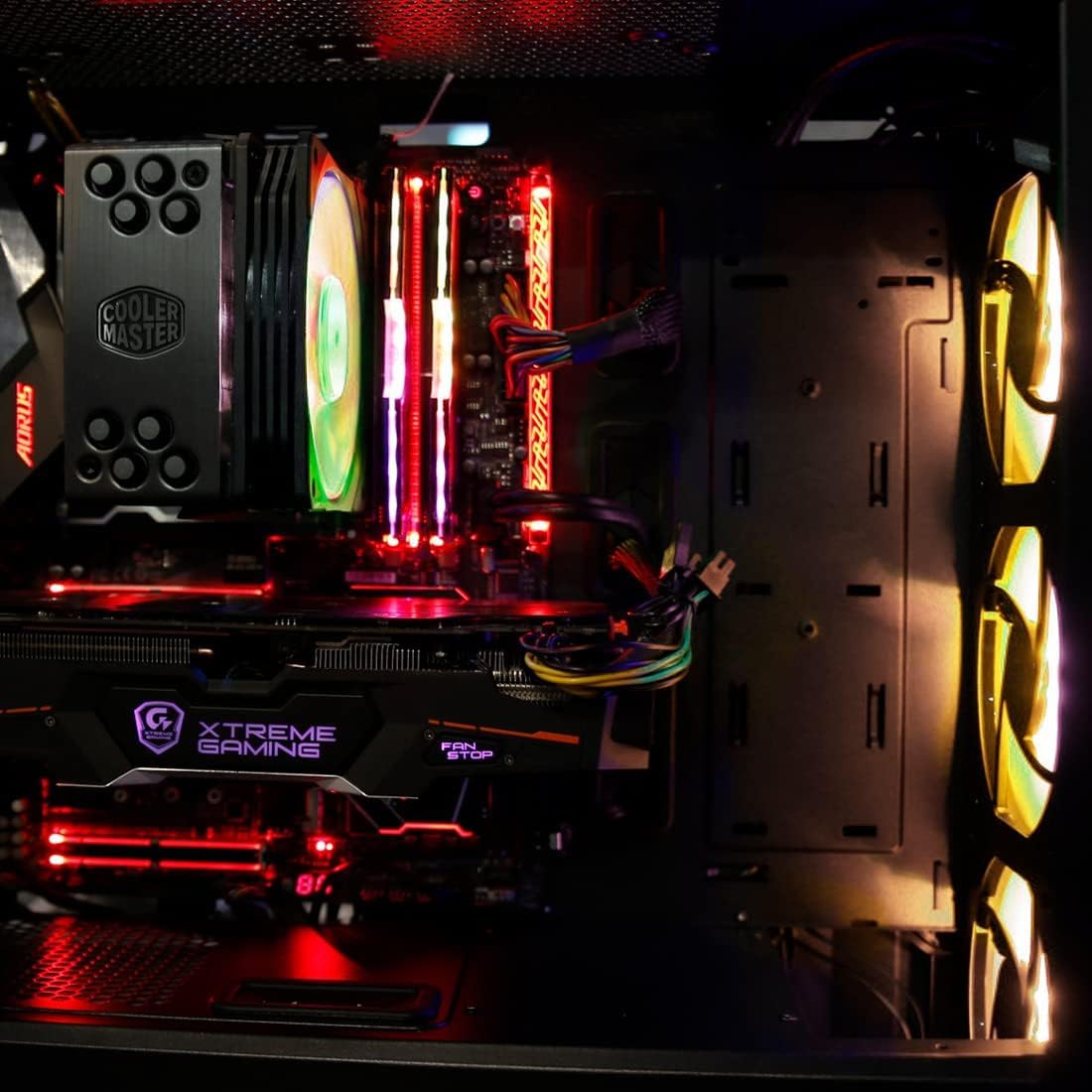 Ftohës CPU Cooler Master Hyper 212 RGB Black Edition me Mbështetje LGA1700, 4 Tubacione Termike dhe Ventilator RGB SF120R – Konfigurim Opsional Push-Pull