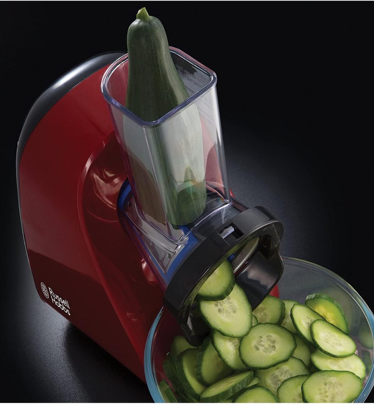 Russell Hobbs Desire Slice & Go – Grirës dhe Prerës Elektrik 2-në-1, Me 3 Aksesorë Inoksi, Ngjyrë e Kuqe, 22280-56