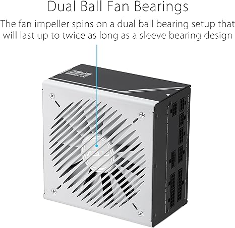 Furnizues Rryme ASUS Prime 850W Gold – Modular i Plotë, ATX 3.0, Çertifikim 80+ Gold, Mbajtës me Dy Kuleç, Dy Ngjyresh.