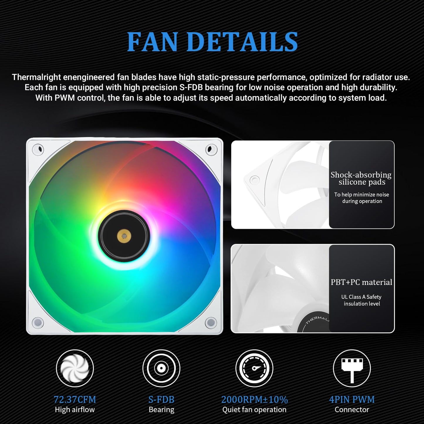 Thermalright Frozen Notte 360 White ARGB V2 – Ftohës me ujë për CPU – 360 mm radiator – 3 ventilatorë 120 mm me kontroll PWM – Lehtësi në fërkimin S-FDB – I përshtatshëm për AMD AM4 dhe Intel LGA 1700/1150/1151/1200/2011/2066