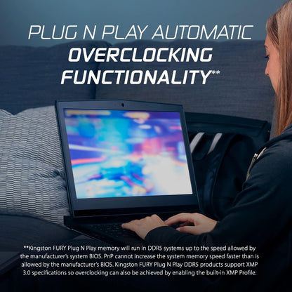 Memorie RAM Kingston FURY Impact 32GB (2x16GB) DDR5 6400MT/s CL38 SODIMM – Performancë Super për Laptopë të Avancuar dhe Gaming | Intel XMP 3.0 | Plug & Play | Kit me 2 Module