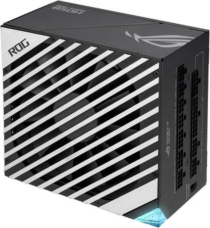 ASUS ROG Thor 850W Platinum II – Furnizues Energjie Modular i Plotë, Certifikatë 80+ Platinum, Certifikuar Lambda A++, Ftohës ROG, Ventilator 135mm PWM, Modalitet 0dB, Panel OLED, Kablla me Mbulim, Aura Sync.