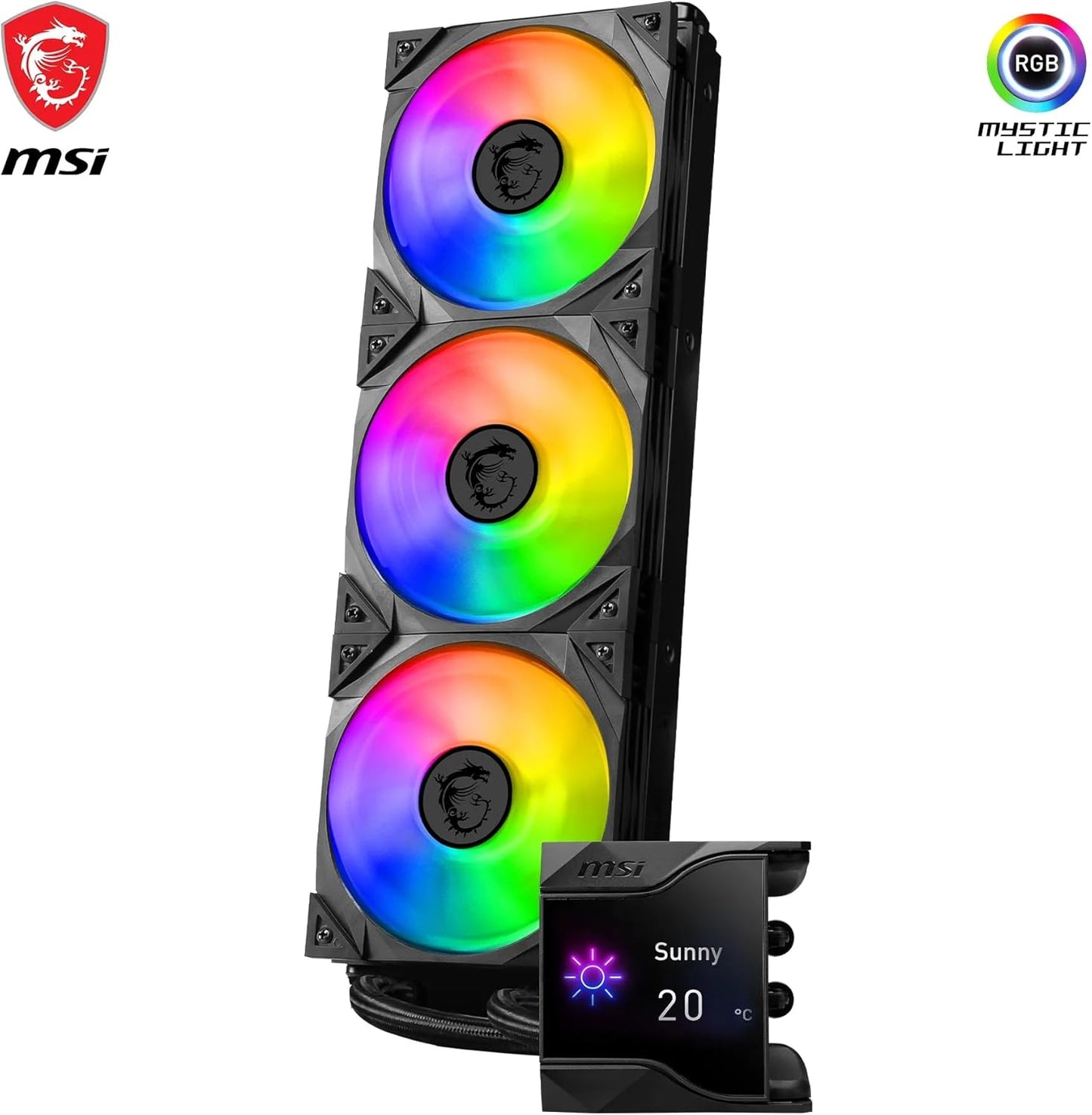 MSI MPG CORELIQUID D360 – Ftohës AIO 360mm me Lëng për Procesor – Me Ekran LCD të Personalizueshëm dhe Ndriçim ARGB