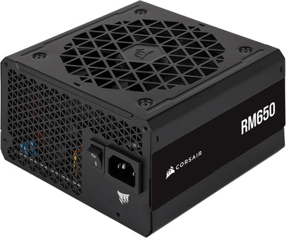 CORSAIR RM650 – Furnizues energjie 650 Watt – 80 PLUS Gold – Modular i plotë – Me zhurmë të ulët – ATX 3.1 – PCIe 5.1 – Ngjyrë e zezë