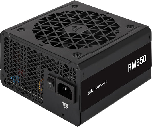 CORSAIR RM650 – Furnizues energjie 650 Watt – 80 PLUS Gold – Modular i plotë – Me zhurmë të ulët – ATX 3.1 – PCIe 5.1 – Ngjyrë e zezë