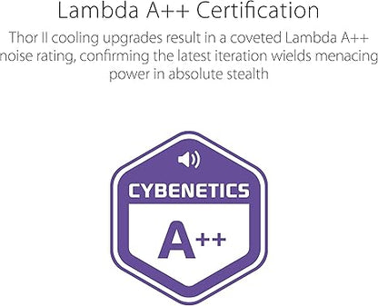 ASUS ROG Thor 850W Platinum II – Furnizues Energjie Modular i Plotë, Certifikatë 80+ Platinum, Certifikuar Lambda A++, Ftohës ROG, Ventilator 135mm PWM, Modalitet 0dB, Panel OLED, Kablla me Mbulim, Aura Sync.
