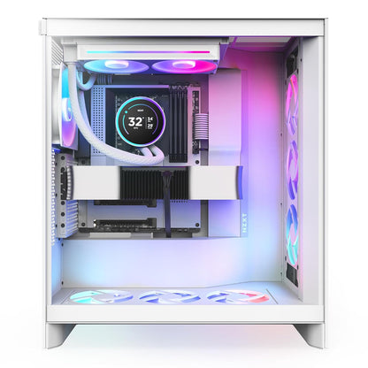 NZXT Kraken Elite 240 RGB – Ftohës me ujë "All-in-One" për CPU – Radiator 240 mm – Ventilator F240 RGB Core – Ekran IPS LCD 2.72" i personalizueshëm Pompë NZXT Turbine – Përputhshmëri me Intel® LGA 1700, 1200/115X, 1851 dhe AMD® AM5, AM4 – Ngjyrë e bardhë
