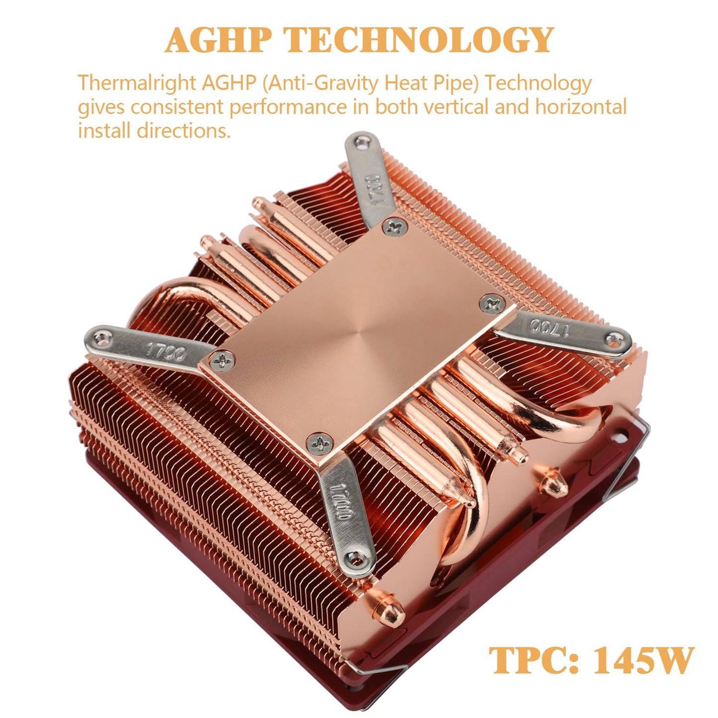 Ftohës CPU me profil të ulët Thermalright AXP90-X53 Full Baker me ventilator 92mm TL-9015R PWM, 53mm lartësi, për ITX – për AMD AM4/AM5 dhe Intel 1700/1150/1151/1200/1851